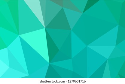 Light Green vector polygonal template. Geometric illustration in Origami style with gradient.  Textured pattern for your backgrounds.