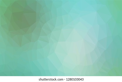 Light Green vector polygonal template. Creative illustration in halftone style with gradient. Brand new design for your business.