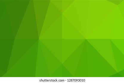 Light Green vector polygonal template. Brand new colored illustration in blurry style with gradient. The best triangular design for your business.