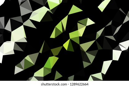 Light Green vector polygonal template. A sample with polygonal shapes. Triangular pattern for your business design.