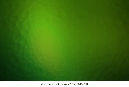 Light Green vector polygonal template. Shining colored illustration in a Brand new style. Template for a cell phone background.