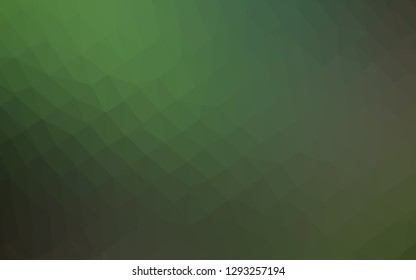 Light Green vector polygonal template. Brand new colorful illustration in with gradient. The best triangular design for your business.