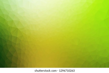 Light Green vector polygonal template. Shining illustration, which consist of triangles. The best triangular design for your business.