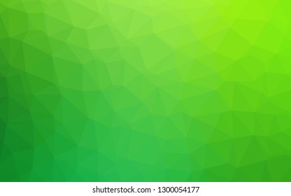 Light Green vector polygonal template. A vague abstract illustration with gradient. Polygonal design for your web site.