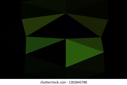 Light Green vector polygonal template. Creative illustration in halftone style with gradient. Polygonal design for your web site.