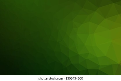 Light Green vector polygonal template. Colorful illustration in abstract style with gradient. Triangular pattern for your business design.