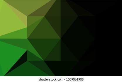 Light Green vector polygonal template. Brand new colored illustration in blurry style with gradient. The elegant pattern can be used as part of a brand book.