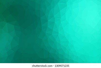 Light Green vector polygonal template. Polygonal abstract illustration with gradient. Completely new template for your banner.