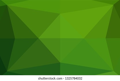 Light Green vector polygonal template. Geometric illustration in Origami style with gradient.  The elegant pattern can be used as part of a brand book.