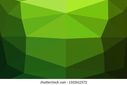Light Green vector polygonal template. Colorful illustration in abstract style with gradient. Textured pattern for background.