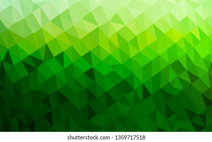 Light Green vector polygonal template. Colorful abstract illustration with gradient. Template for your brand book.