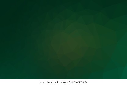 Light Green vector polygonal template. Triangular geometric sample with gradient.  Polygonal design for your web site.