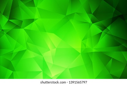 Light Green vector polygonal template. Colorful illustration in abstract style with triangles. A new texture for your web site.
