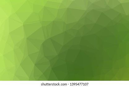 Light Green vector polygonal template. Triangular geometric sample with gradient.  Triangular pattern for your business design.