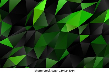 Light Green vector polygonal template. Triangular geometric sample with gradient.  Elegant pattern for a brand book.