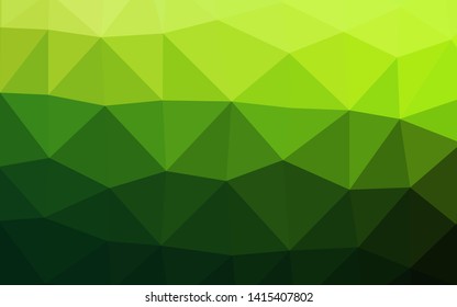 Light Green vector polygonal template. Glitter abstract illustration with an elegant design. Brand new design for your business.