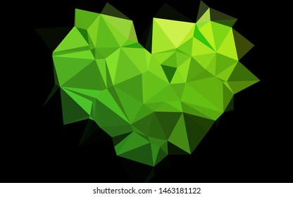 Light Green vector polygonal template. A sample with polygonal shapes. Completely new template for your business design.