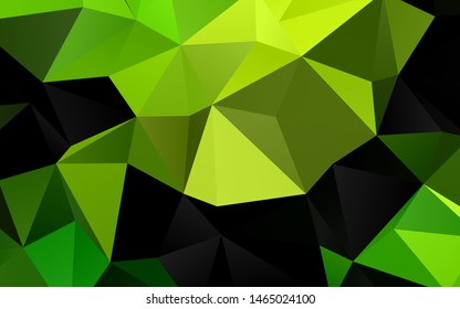 Light Green vector polygonal template. Glitter abstract illustration with an elegant design. Elegant pattern for a brand book.