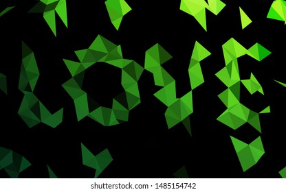 Light Green vector polygonal template. A completely new color illustration in a vague style. Brand new design for your business.