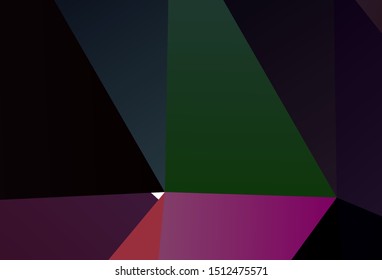Light Green vector polygonal template. Colorful illustration in polygonal style with gradient. A completely new design for your leaflet.