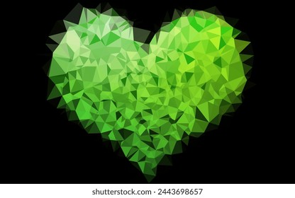 Plantilla poligonal de vector verde claro. Ilustración de colores brillantes en un nuevo estilo. Nuevo diseño para su negocio.