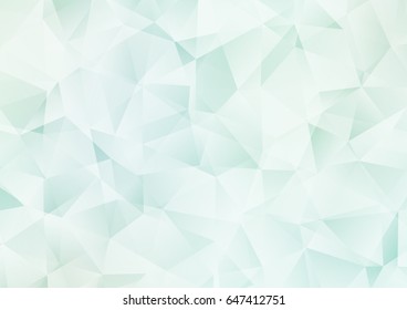 Light Green vector polygonal template. Shining illustration, which consist of triangles. The completely new template can be used for your brand book.