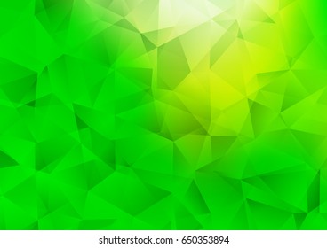 Light Green vector polygonal template. Brand-new colored illustration in blurry style with gradient. The textured pattern can be used for background.
