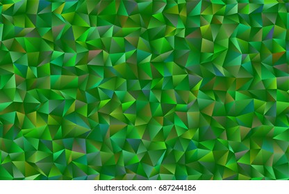 Light Green vector polygonal template. Shining illustration, which consist of triangles. The textured pattern can be used for background.