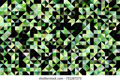 Light Green vector polygonal template. An elegant bright illustration with gradient. The textured pattern can be used for background.