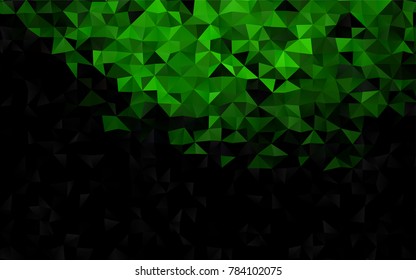 Light Green vector polygonal template. Creative illustration in halftone style with gradient. A completely new design for your business.