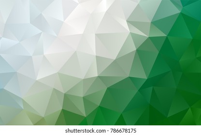 Light Green vector polygonal template. Geometric illustration in Origami style with gradient.  The completely new template can be used for your brand book.