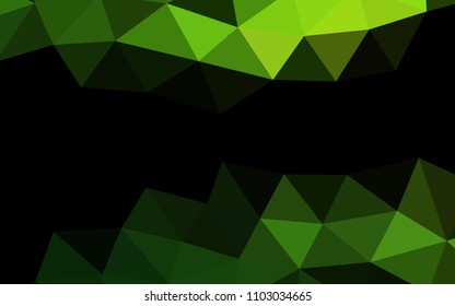 Light Green vector polygonal polygonal. A vague abstract illustration with gradient. Brand new style for your business design.