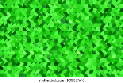 Light Green vector red banner with set of circles, dots. Donuts Background. Creative Design Template. Technological halftone illustration.