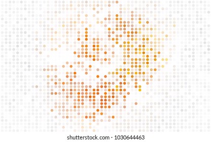 Light Green vector red banner with set of circles, dots. Donuts Background. Creative Design Template. Technological halftone illustration.
