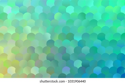Light Green vector red banner with set of circles, dots. Donuts Background. Creative Design Template. Technological halftone illustration.
