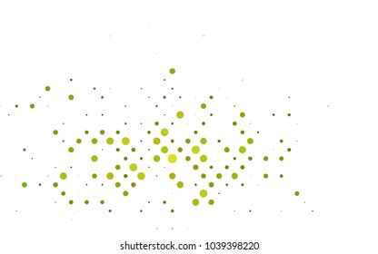 Light Green vector red banner with set of circles, dots. Donuts Background. Creative Design Template. Technological halftone illustration.