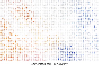 Light Green vector red banner with set of circles, dots. Donuts Background. Creative Design Template. Technological halftone illustration.