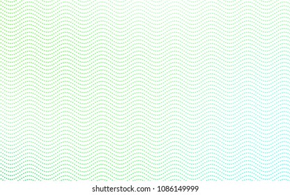 Light Green vector red banner with set of circles, dots. Donuts Background. Creative Design Template. Technological halftone illustration.