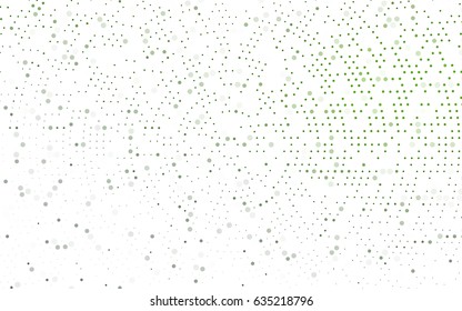 Light Green vector red banner with set of circles, dots. Donuts Background. Creative Design Template. Technological halftone illustration.