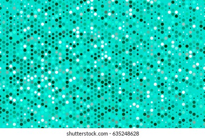 Light Green vector red banner with set of circles, dots. Donuts Background. Creative Design Template. Technological halftone illustration.