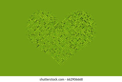 Light Green vector red banner with set of circles, dots. Donuts Background. Creative Design Template. Technological halftone illustration.