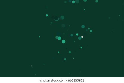 Light Green vector red banner with set of circles, dots. Donuts Background. Creative Design Template. Technological halftone illustration.