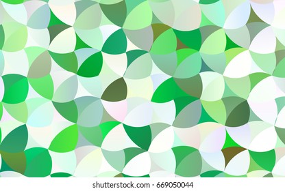 Light Green vector red banner with set of circles, dots. Donuts Background. Creative Design Template. Technological halftone illustration.