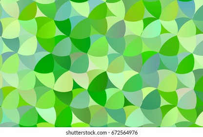 Light Green vector red banner with set of circles, dots. Donuts Background. Creative Design Template. Technological halftone illustration.