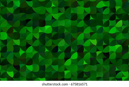 Light Green vector red banner with set of circles, dots. Donuts Background. Creative Design Template. Technological halftone illustration.