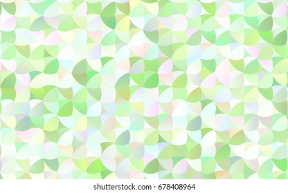 Light Green vector red banner with set of circles, dots. Donuts Background. Creative Design Template. Technological halftone illustration.