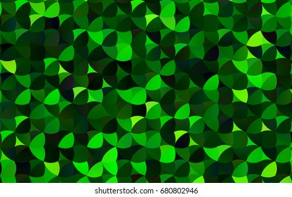 Light Green vector red banner with set of circles, dots. Donuts Background. Creative Design Template. Technological halftone illustration.