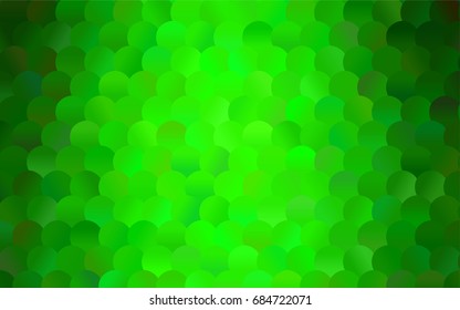 Light Green vector red banner with set of circles, dots. Donuts Background. Creative Design Template. Technological halftone illustration.