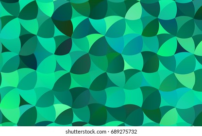 Light Green vector red banner with set of circles, dots. Donuts Background. Creative Design Template. Technological halftone illustration.