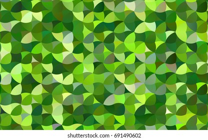 Light Green vector red banner with set of circles, dots. Donuts Background. Creative Design Template. Technological halftone illustration.